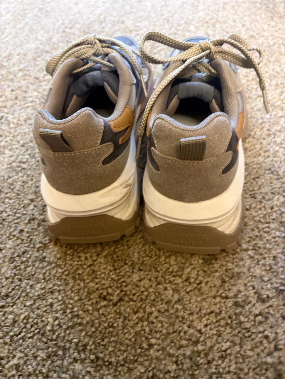Women’s Casual Blowfish Athletic Sneakers in Blue and Tan